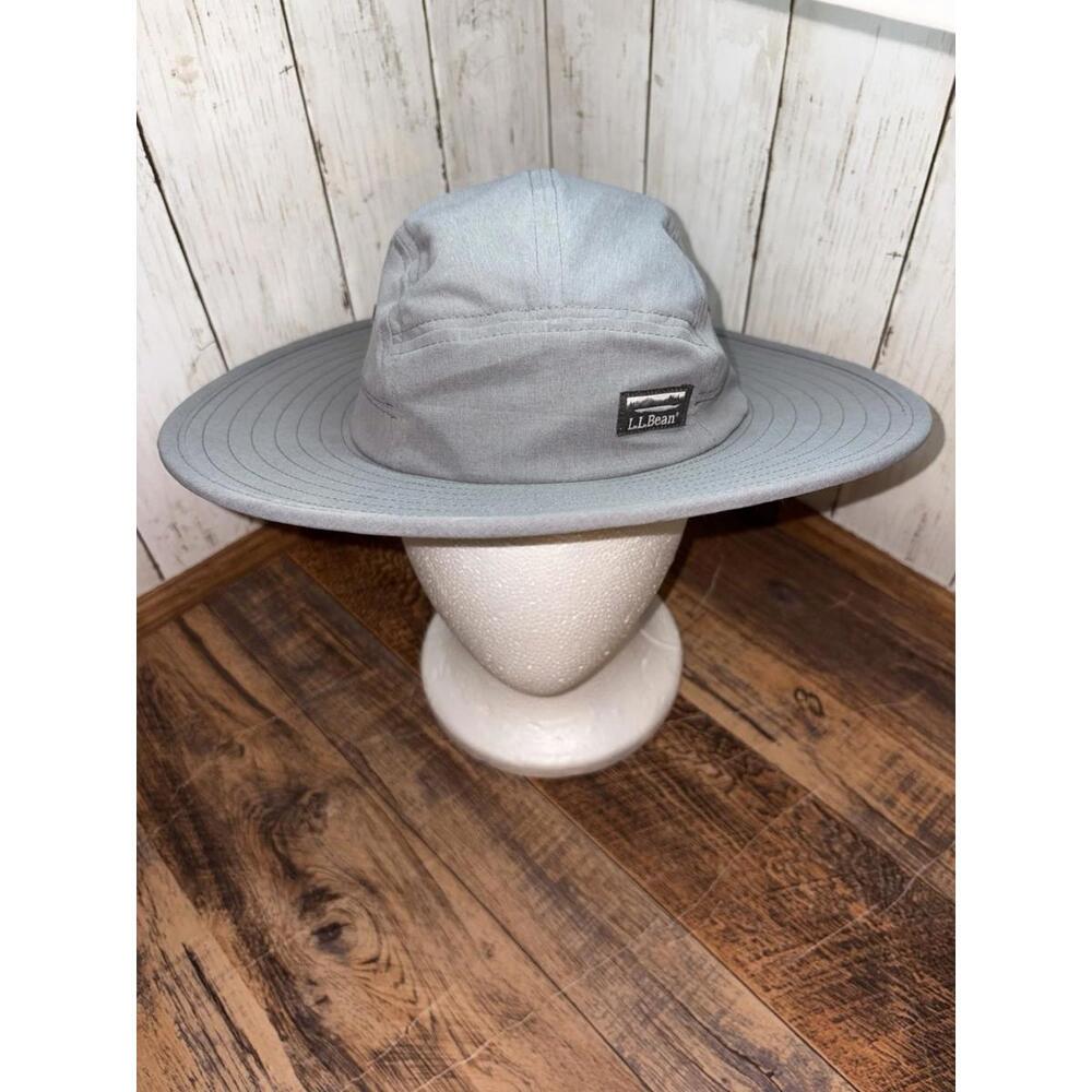 L.L. Bean Bucket Hat Small Gray Boonie 5 Panel Brim Hat Unisex Camp Sun Hike